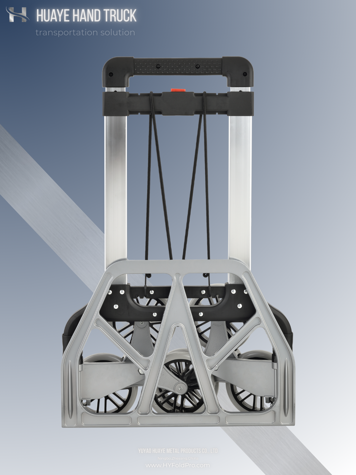 Yuyao HuaYe hand truck -100kg Stair Climbing Folding Hand Truck – Heavy Duty 6-Wheel Trolley with Durable Frame for Moving, Delivery & Warehouse Use