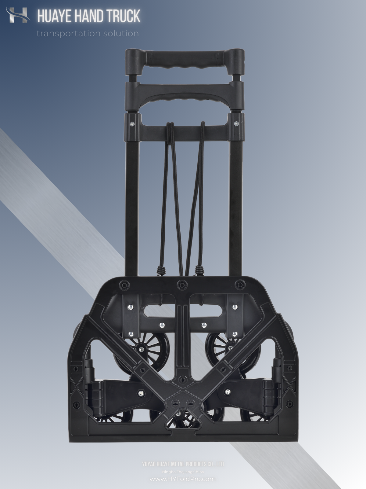 Yuyao HuaYe hand truck -70kg Folding Stair Climbing Hand Truck – 6-Wheel Portable Dolly for Easy Moving & Delivery on Stairs