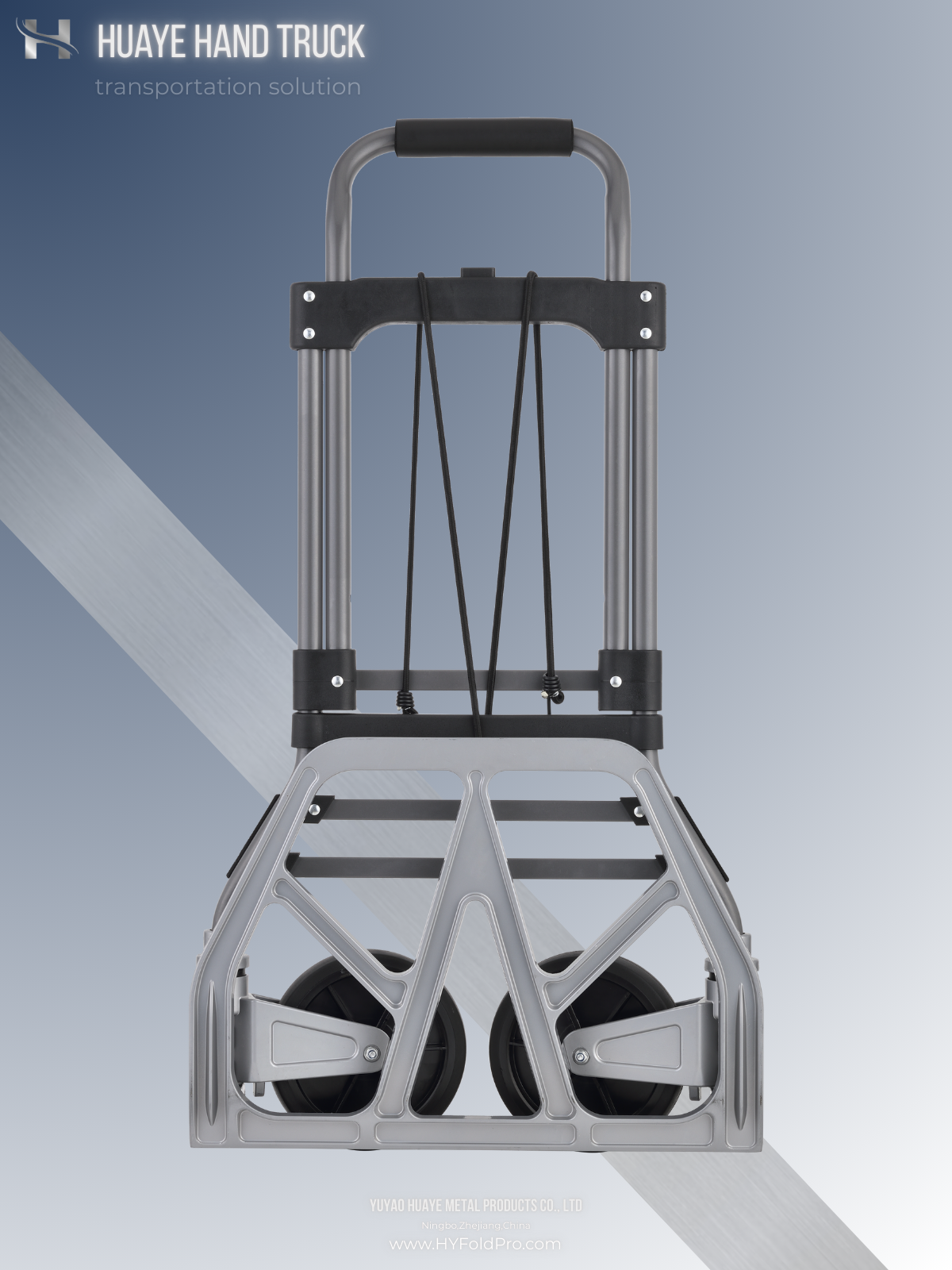 Yuyao HuaYe hand truck -Heavy-Duty Folding Hand Truck – 2-Wheel Portable Aluminum Dolly Cart, 150kg Capacity