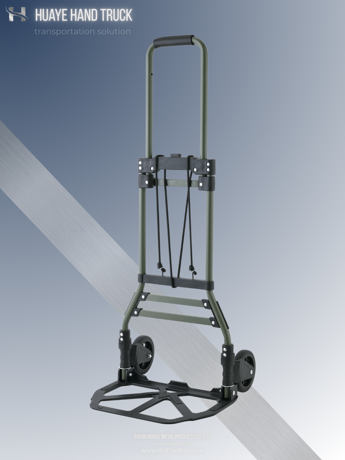 Yuyao HuaYe hand truck -Compact Folding Dolly Cart – Space-Saving Aluminum/Steel Hand Truck-90KG