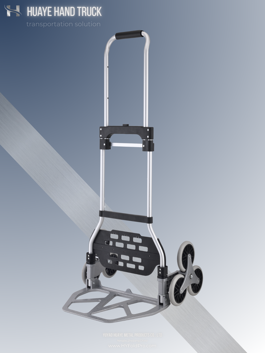 100kg Folding Stair Climber Hand Truck – Heavy Duty 6-Wheel Trolley Cart for Urban Delivery & Household Use