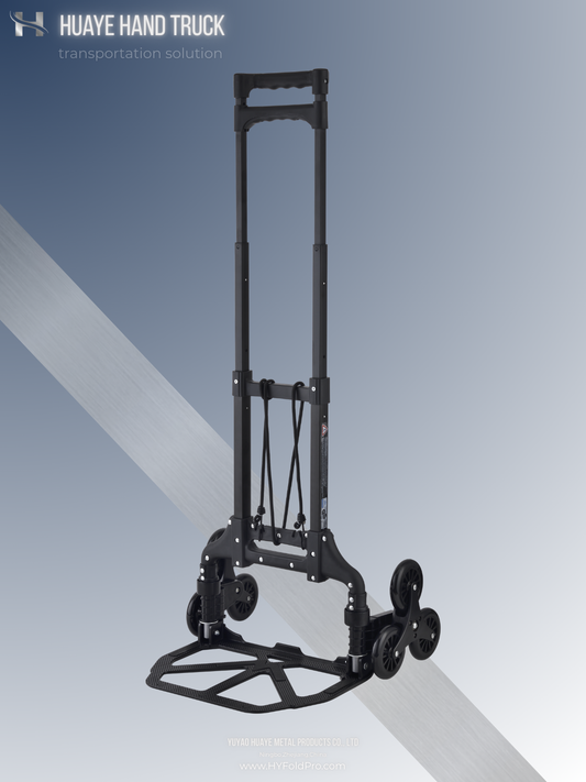 70kg Folding Stair Climbing Hand Truck – 6-Wheel Portable Dolly for Easy Moving & Delivery on Stairs