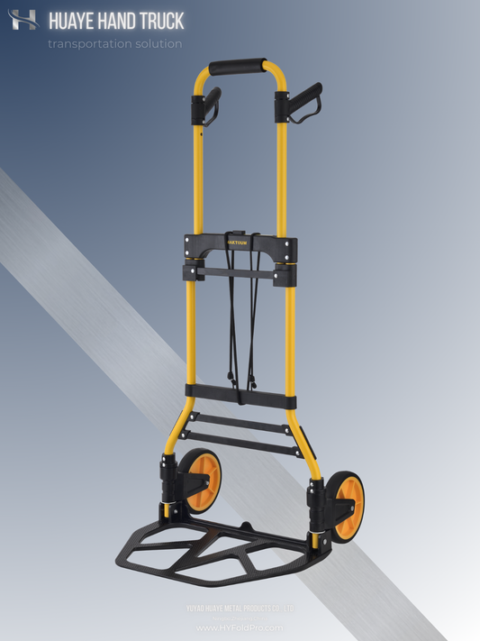 Yuyao HuaYe hand truck -150kg Folding Aluminum Hand Truck with Handle – Heavy-Duty Portable Dolly Cart for Warehouse, Moving & Delivery
