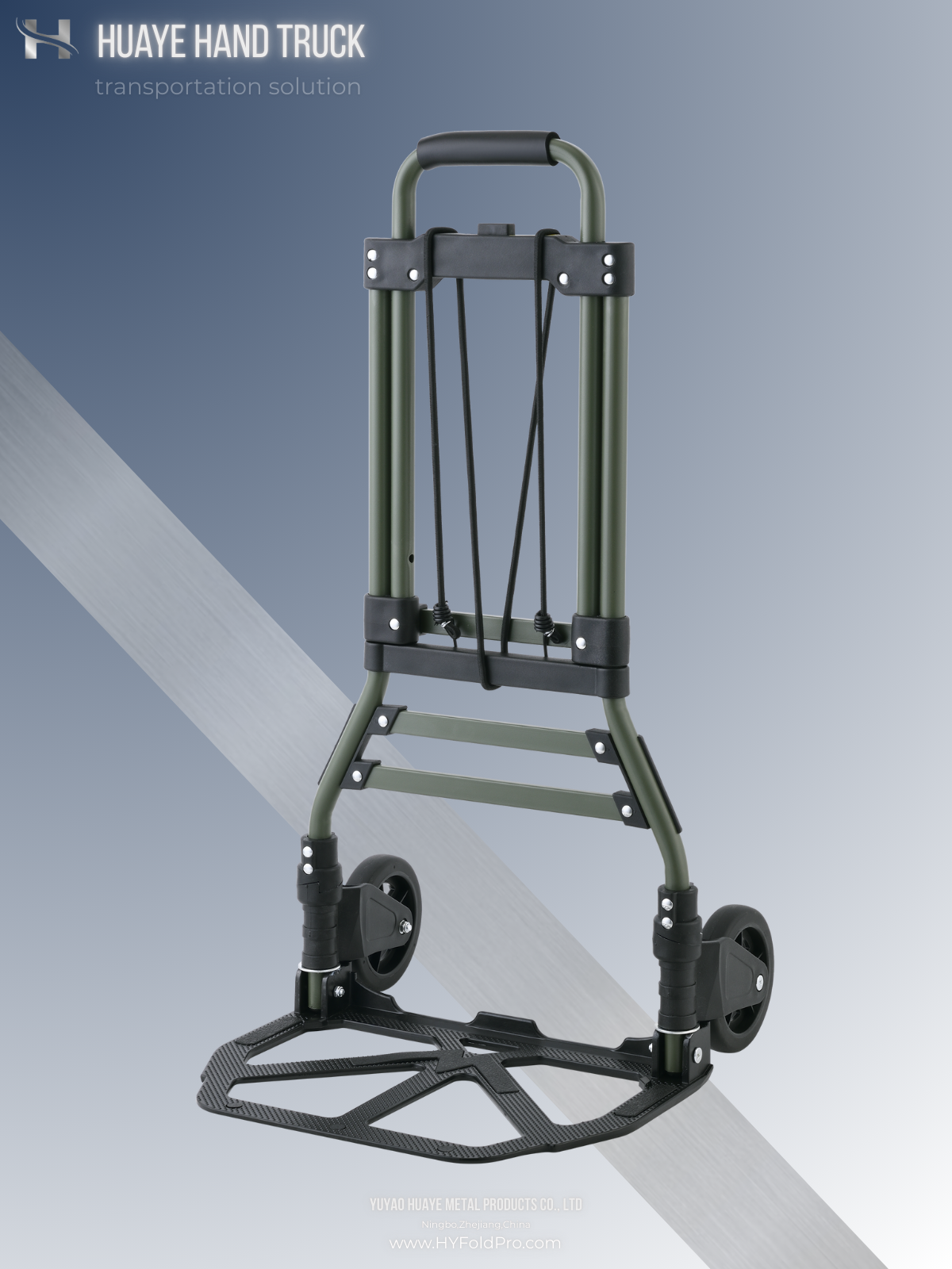Yuyao HuaYe hand truck -Compact Folding Dolly Cart – Space-Saving Aluminum/Steel Hand Truck-90KG