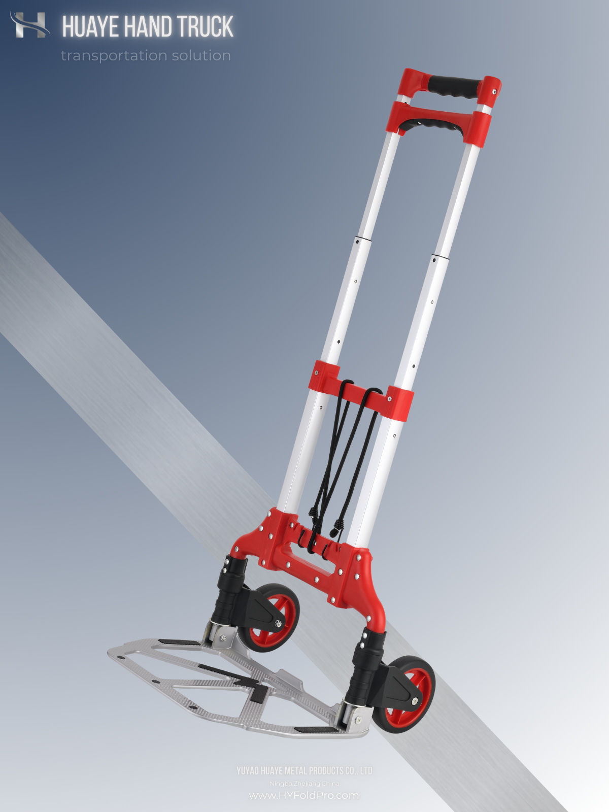 Yuyao HuaYe hand truck -Portable Aluminum Folding Hand Truck – Lightweight Dolly Cart-70kg