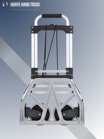 Yuyao HuaYe hand truck -Folding Aluminum Hand Truck – Heavy-Duty 2-Wheel Dolly Cart, 120kg Capacity, Lightweight & Portable