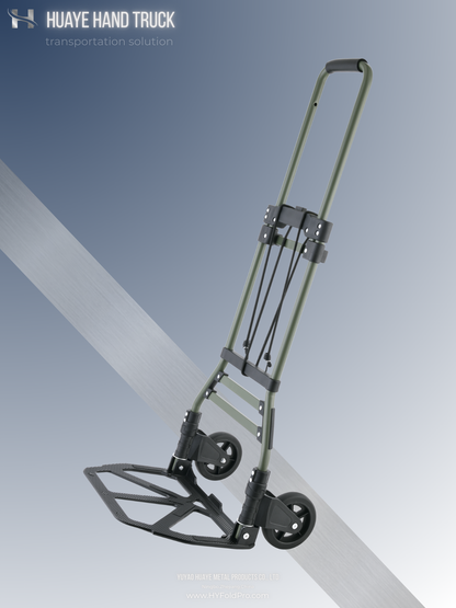 Yuyao HuaYe hand truck -Compact Folding Dolly Cart – Space-Saving Aluminum/Steel Hand Truck-90KG