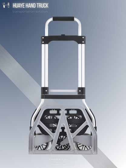 Yuyao HuaYe hand truck -100kg Folding Stair Climber Hand Truck – Heavy Duty 6-Wheel Trolley Cart for Urban Delivery & Household Use