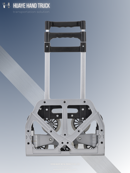 Yuyao HuaYe hand truck -Folding Stair Climbing Hand Truck – 6-Wheel Lightweight Trolley, 70kg Capacity for Home, Office & Travel