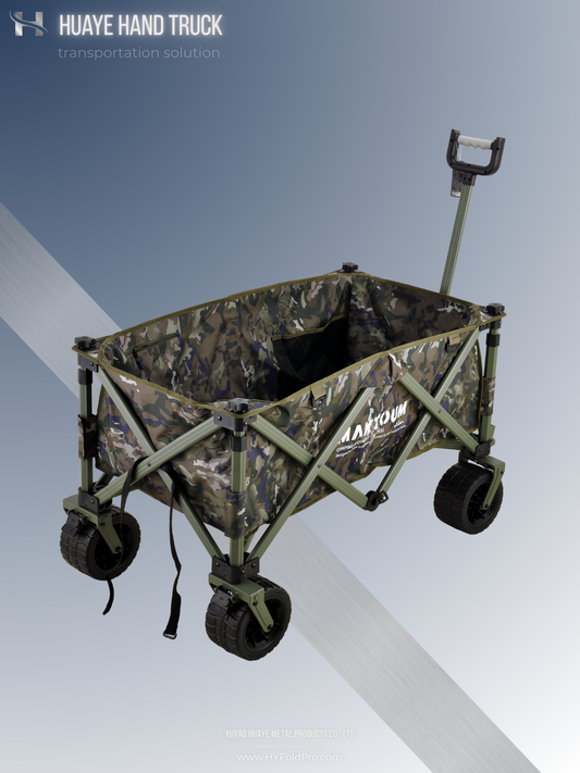 Yuyao HuaYe hand truck -100kg Heavy Duty Folding Camping Wagon – Full Aluminum Alloy Utility Cart for Outdoor, Beach & Gear Hauling