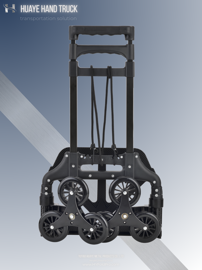 Yuyao HuaYe hand truck -70kg Folding Stair Climbing Hand Truck – 6-Wheel Portable Dolly for Easy Moving & Delivery on Stairs